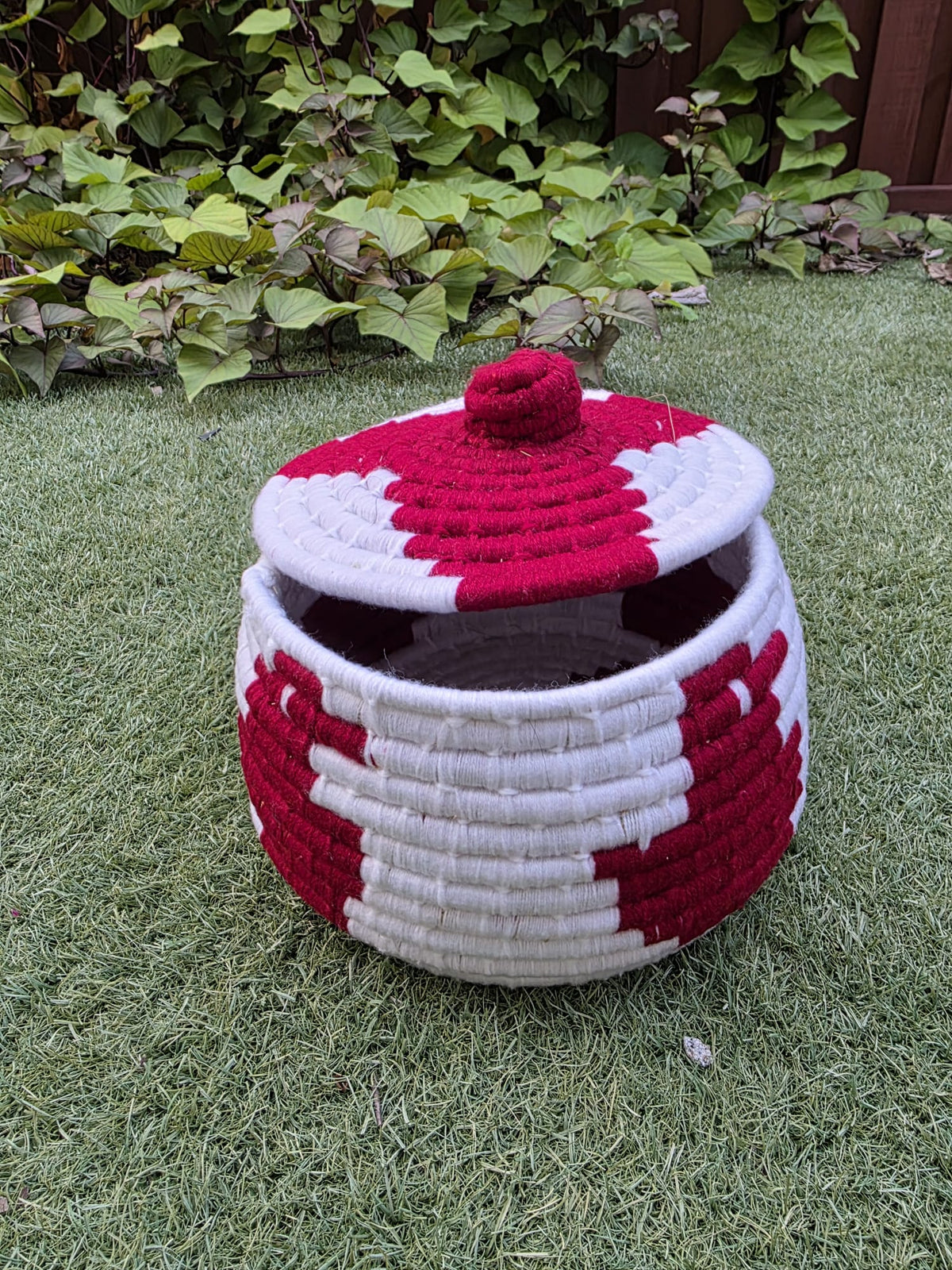 Traditional Handmade Punjabi Sheeku Round Bowl | Woven Decorative Basket