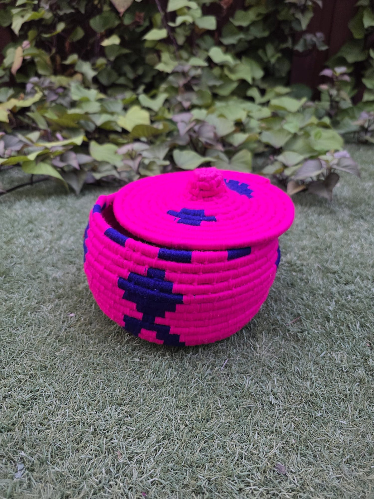 Traditional Handmade Punjabi Sheeku Round Bowl | Woven Decorative Basket