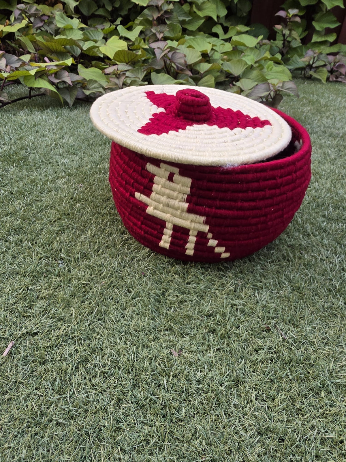 Traditional Handmade Punjabi Sheeku Round Bowl | Woven Decorative Basket
