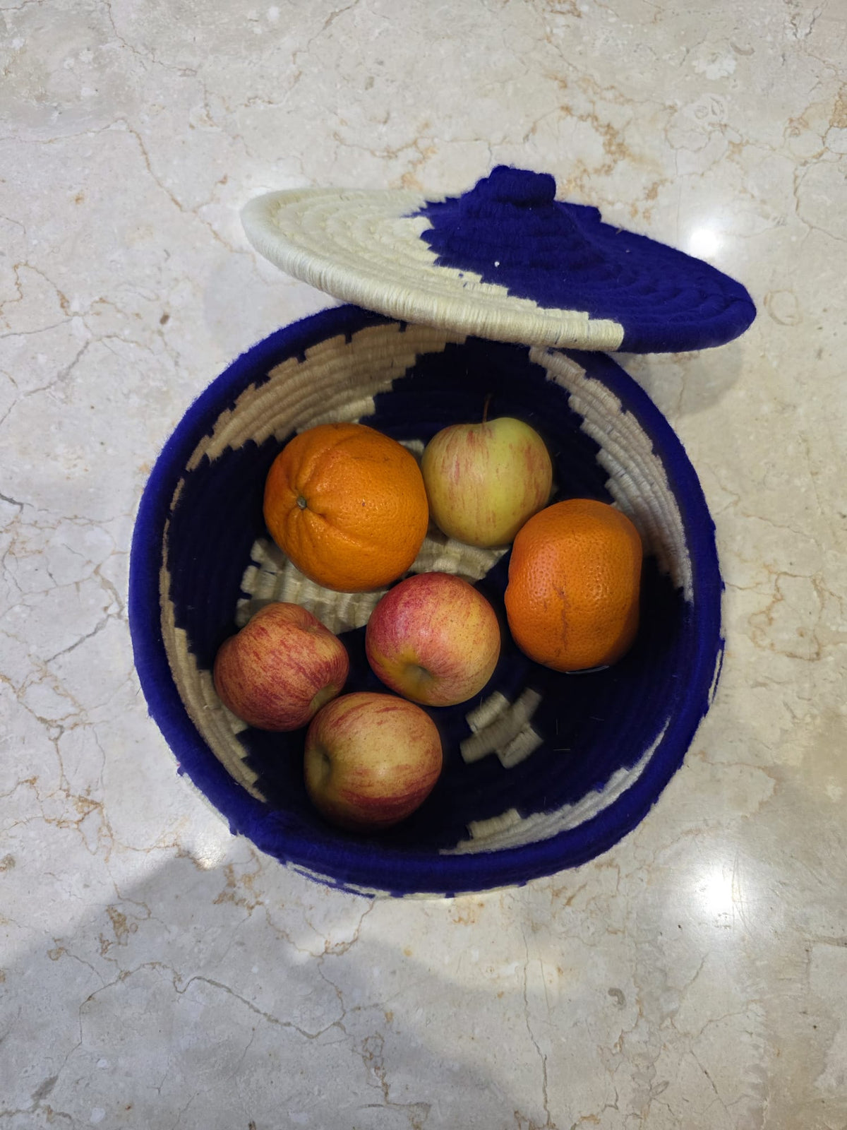 Traditional Handmade Punjabi Sheeku Round Bowl | Woven Decorative Basket