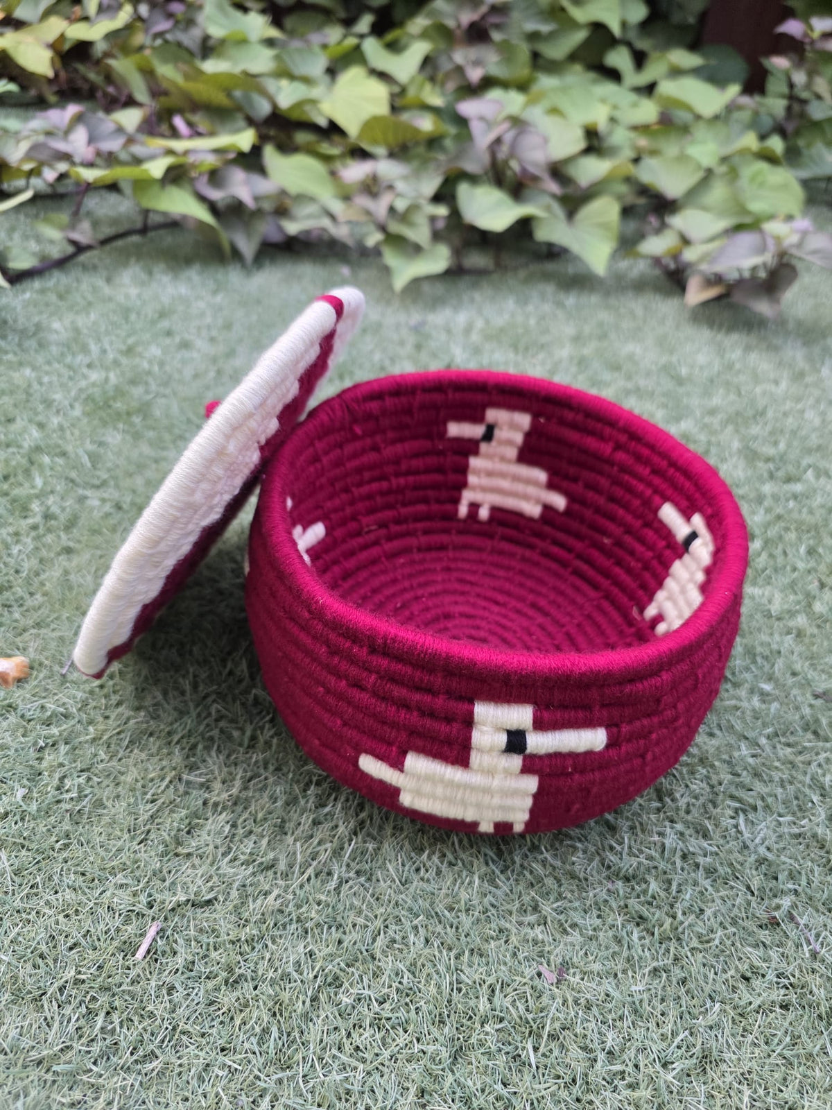 Traditional Handmade Punjabi Sheeku Round Bowl | Woven Decorative Basket