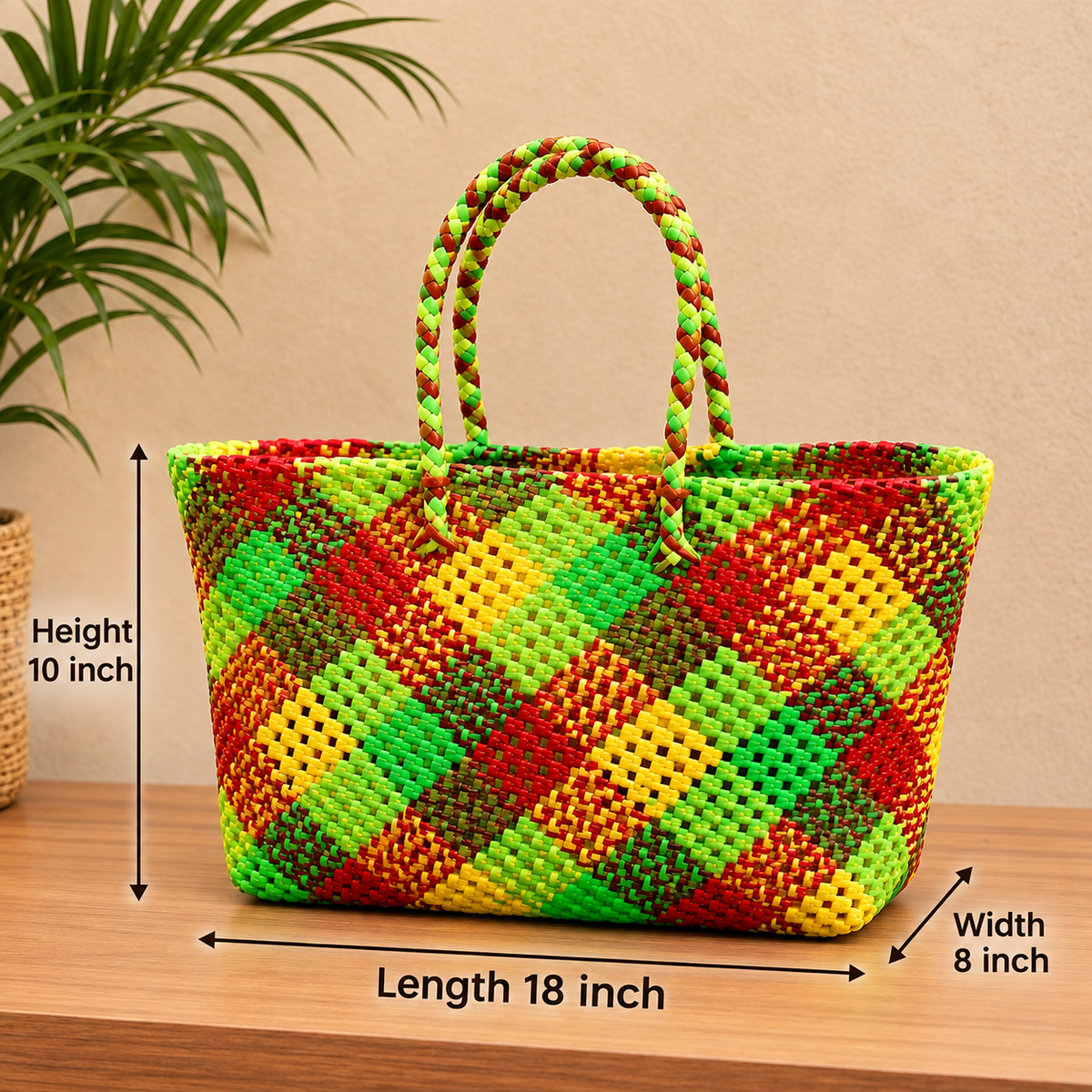 Handmade Multicoloured Bag/Basket